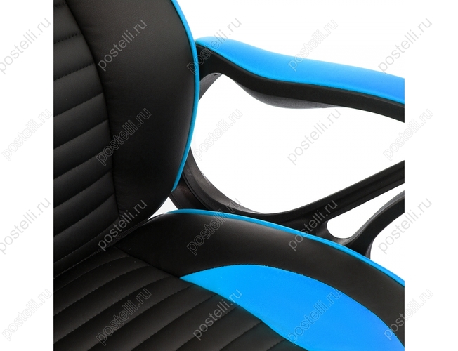 Игровое кресло Leon черное/голубое (Арт. 1875)