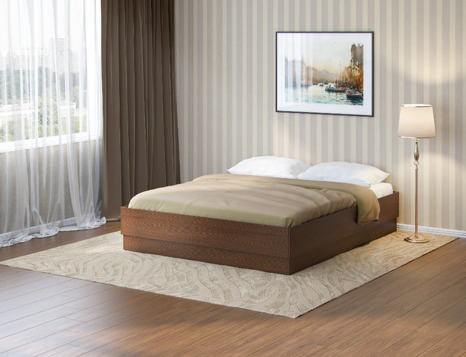 Кровать без изголовья с п/м итальянский орех