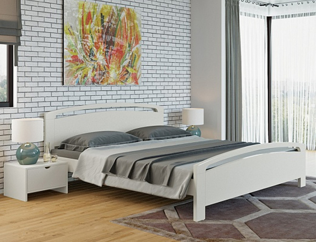 Белая кровать Веста 1 Райтон белый